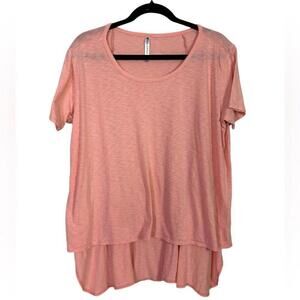 Fabletics l Oversized Peach High Low Tee Small